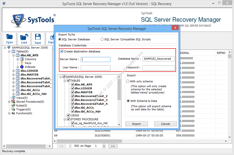 SysTools SQL Recovery Crack v15.1 Latest Free Download 2022